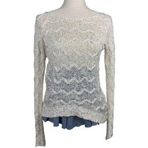 Vintage-style Zinga open-knit sequin sweater